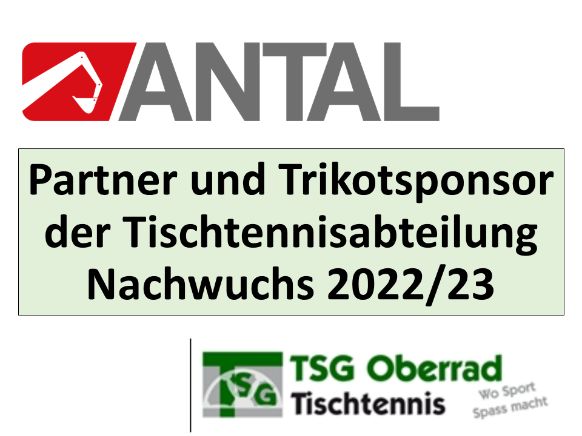 Das neue TSG-Nachwuchstrikot... Dank des Sponsoring der Firma Antal