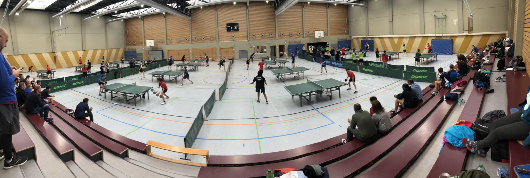 Hallentotale in der Riedsporthalle